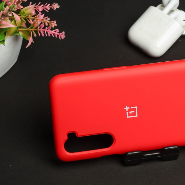 Red Original Silicone case for Oneplus Nord - The Hatke