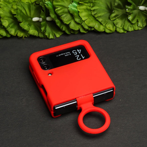 Red Original Silicone case for Samsung Galaxy Z FLIP 4 - The Hatke