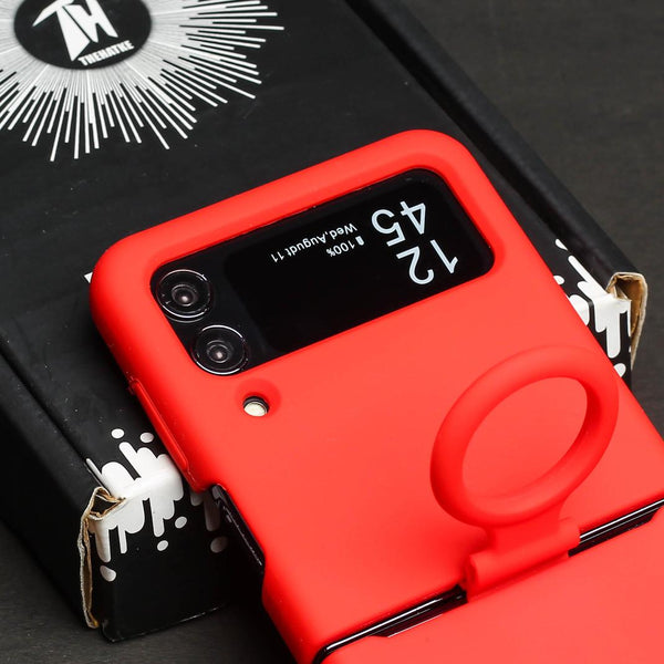Red Original Silicone case for Samsung Galaxy Z FLIP 4 - The Hatke