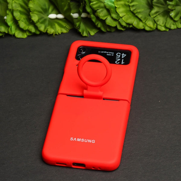 Red Original Silicone case for Samsung Galaxy Z FLIP 4 - The Hatke