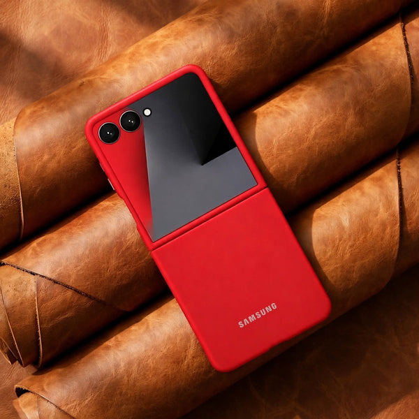 Red Original Silicone case for Samsung Galaxy Z FLIP 7 - The Hatke