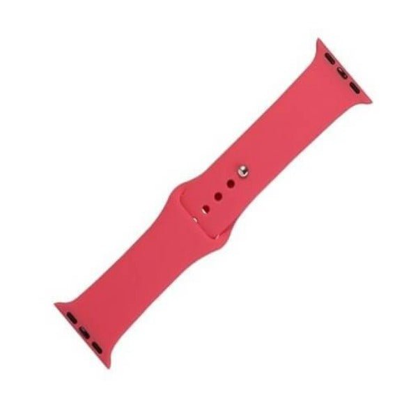 Red Plain Silicone Strap For Apple Watch Series 1 (38mm/40mm/41mm) - The Hatke