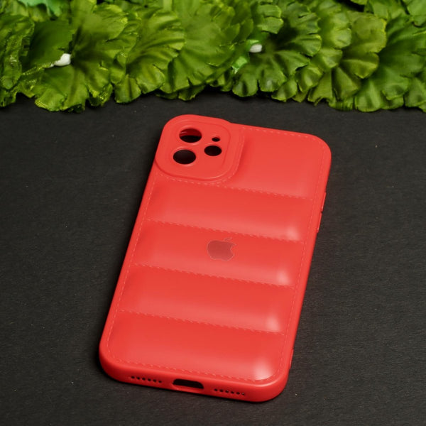 Red Puffon silicone case for Apple iPhone 11 - The Hatke