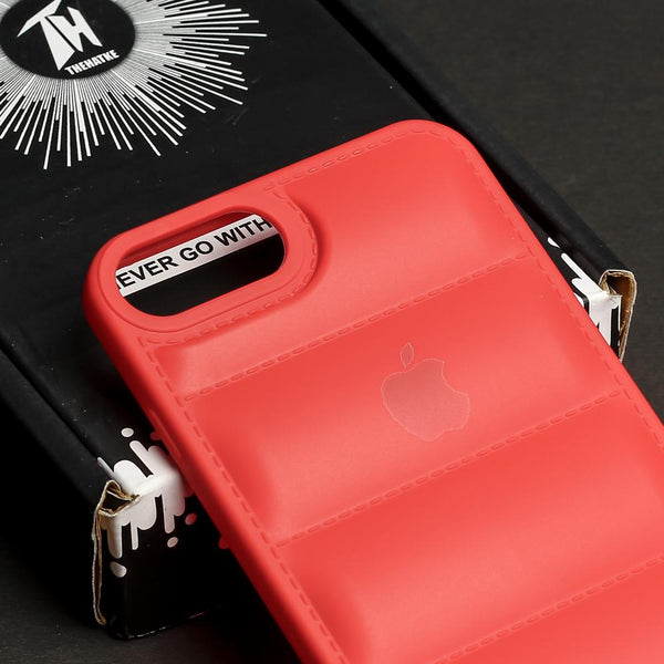 Red Puffon silicone case for Apple iPhone 7 Plus - The Hatke