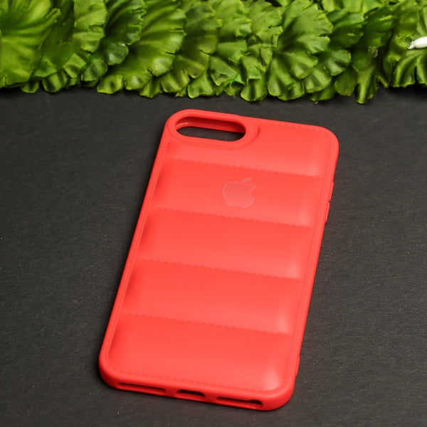 Red Puffon silicone case for Apple iPhone 7 Plus - The Hatke