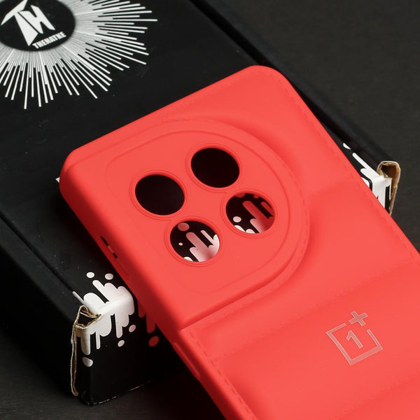 Red Puffon silicone case for Oneplus 11 - The Hatke