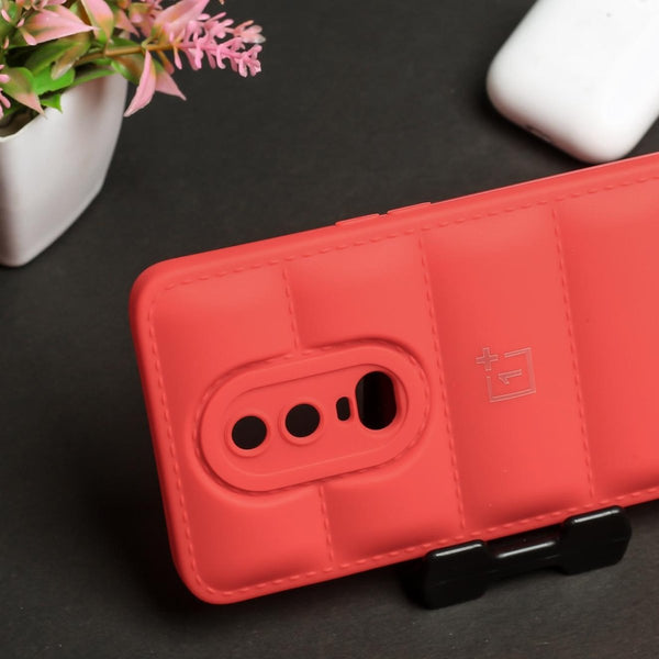 Red Puffon silicone case for Oneplus 6 - The Hatke