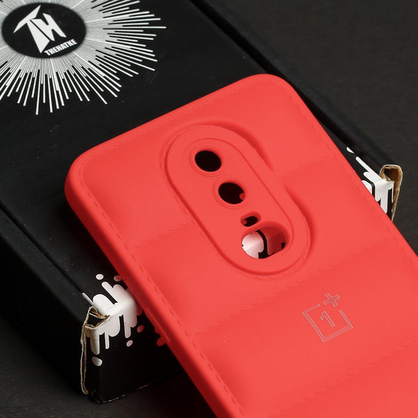 Red Puffon silicone case for Oneplus 6 - The Hatke