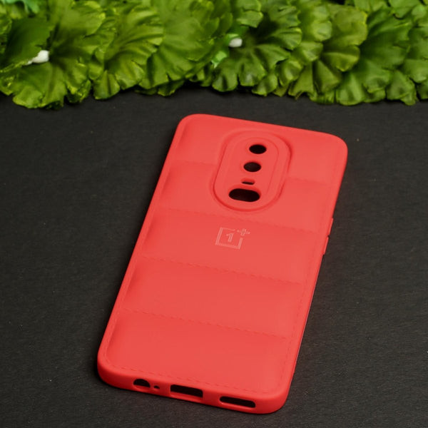 Red Puffon silicone case for Oneplus 6 - The Hatke