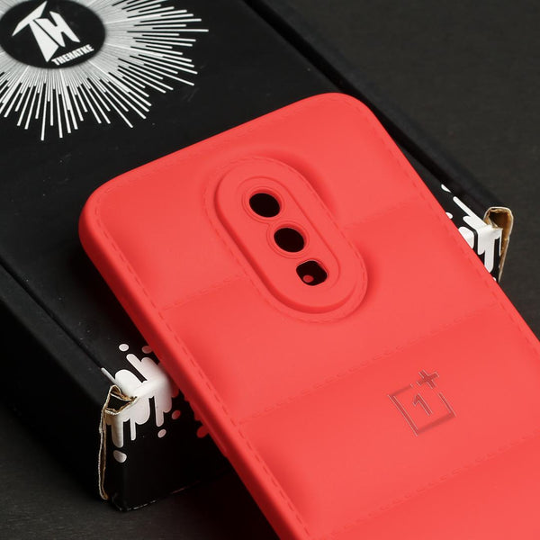 Red Puffon silicone case for Oneplus 6t - The Hatke