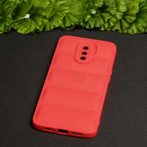 Red Puffon silicone case for Oneplus 6t - The Hatke
