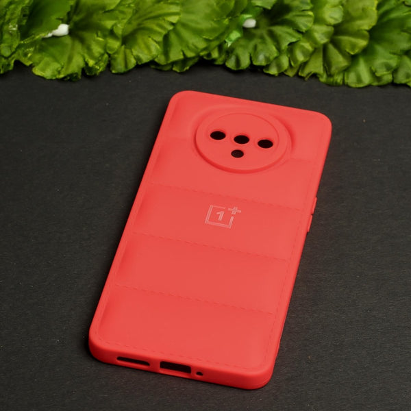 Red Puffon silicone case for Oneplus 7t - The Hatke