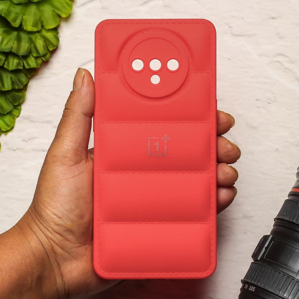 Red Puffon silicone case for Oneplus 7t - The Hatke
