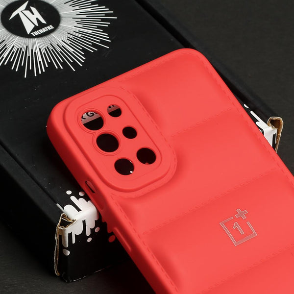 Red Puffon silicone case for Oneplus 8t - The Hatke