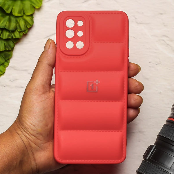 Red Puffon silicone case for Oneplus 9r - The Hatke
