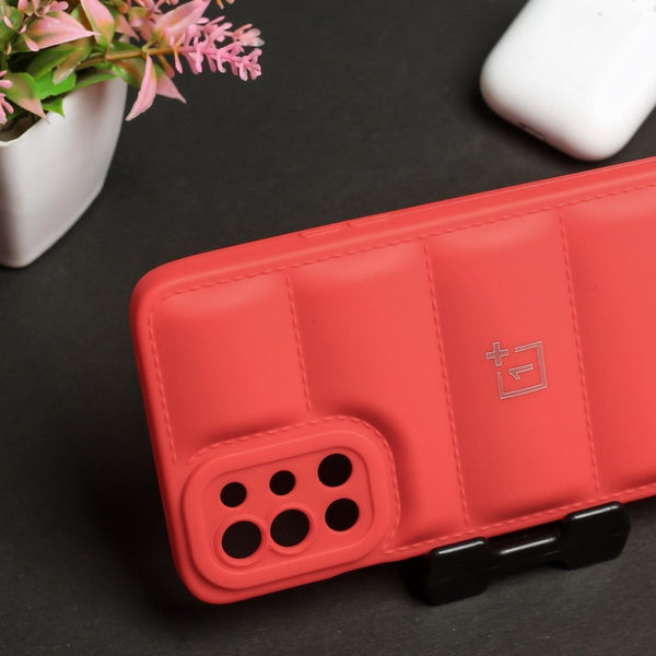 Red Puffon silicone case for Oneplus 9r - The Hatke