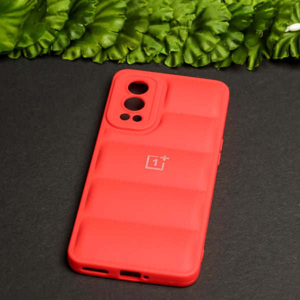 Red Puffon silicone case for Oneplus Nord 2 - The Hatke