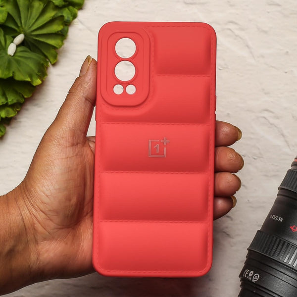 Red Puffon silicone case for Oneplus Nord 2 - The Hatke