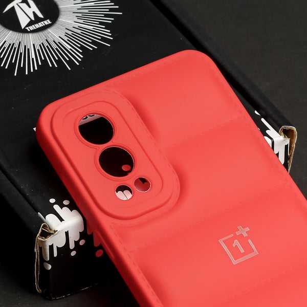 Red Puffon silicone case for Oneplus Nord 2 - The Hatke