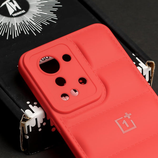 Red Puffon silicone case for Oneplus Nord 2T - The Hatke