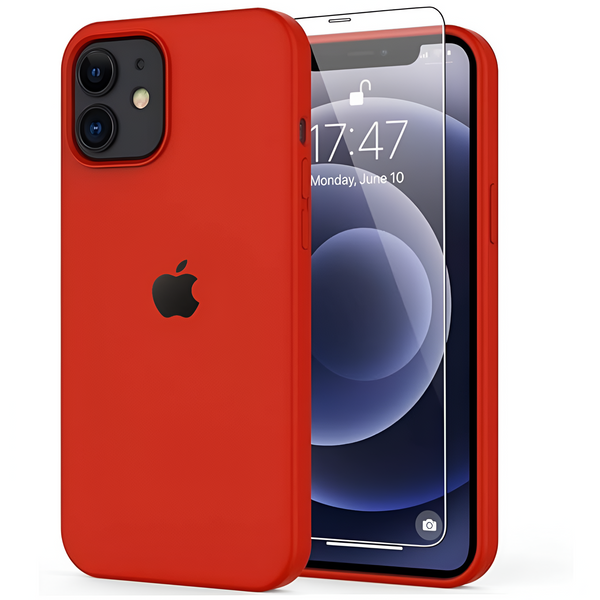 Red Original Silicone case for Apple iphone 12 mini