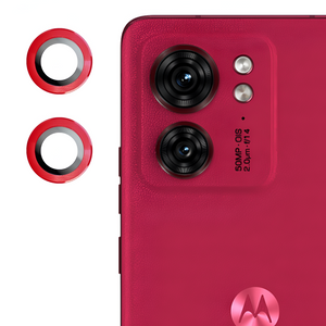Red Metallic camera ring lens guard for Motorola Edge 40