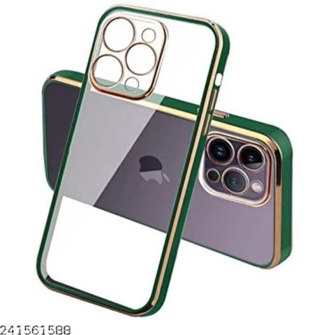 Dark Green Electroplated Transparent Case for Apple iphone 14 Pro Max