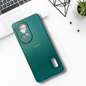 Dark Green Candy Logo Cut Silicone Case for Oppo Reno 10