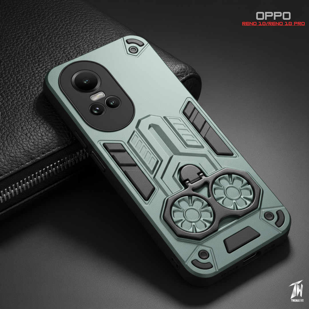 Green Cycle Armor Silicone Case for Oppo Reno 10 Pro