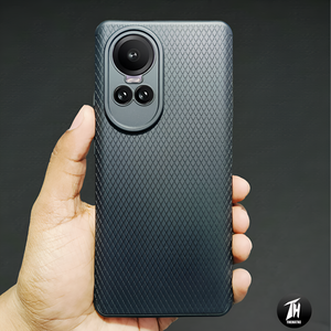 Black Line Wave Silicone Case for Oppo Reno 10 Pro