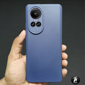 Dark Blue Line Wave Silicone Case for Oppo Reno 10