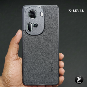 X-LEVEL Black Leather Case for Oppo Reno 11