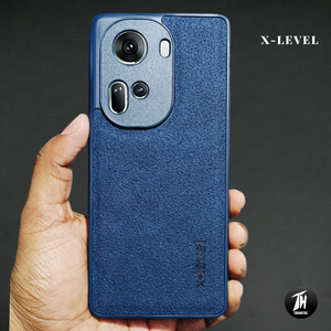 X-LEVEL Blue Leather Case for Oppo Reno 11