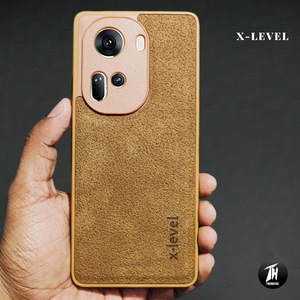 X-LEVEL Brown Leather Case for Oppo Reno 11