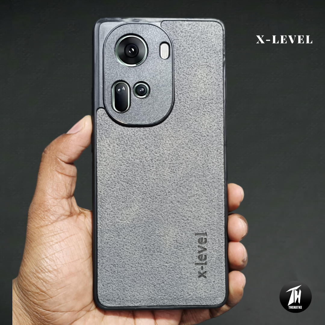 X-LEVEL Grey Leather Case for Oppo Reno 11
