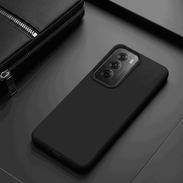 Black Silicone Case for Oppo Reno 12 Pro