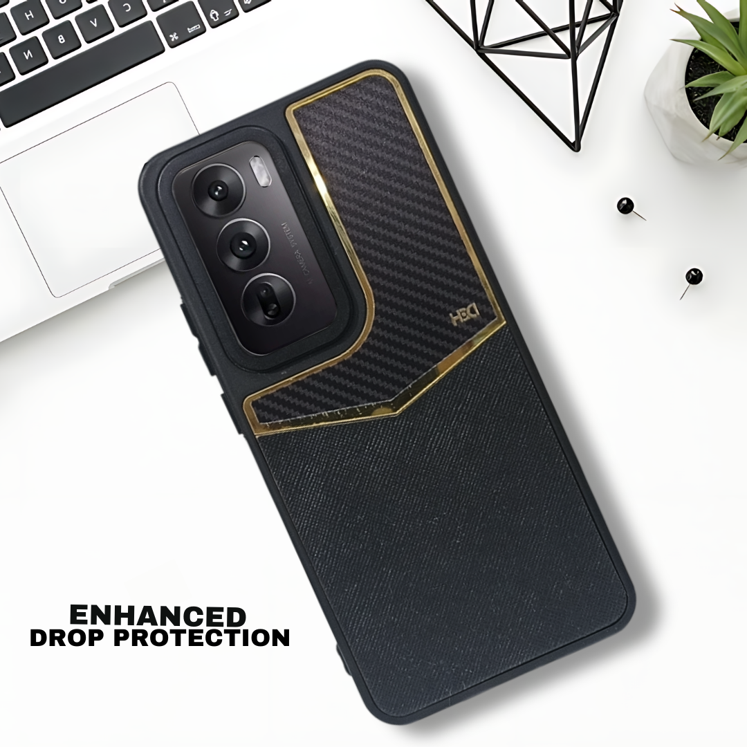 GoldAura Black Case for Oppo Reno 12 Pro