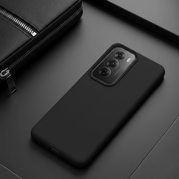 Black Silicone Case for Oppo Reno 12