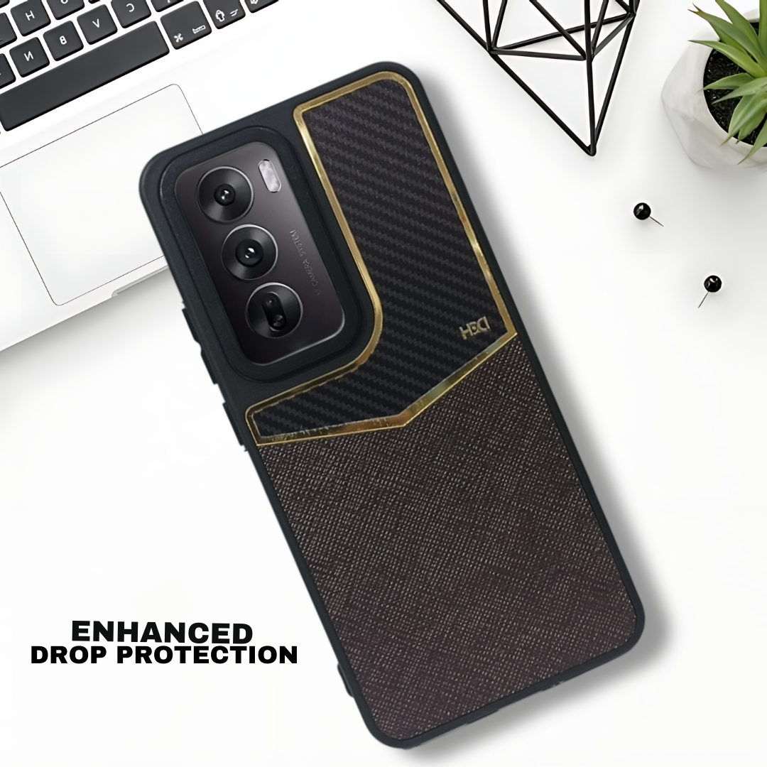 GoldAura Dark Brown Case for Oppo Reno 12 Pro