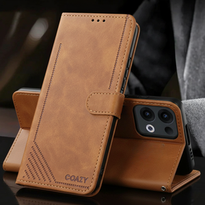 Velvet Brown Flip Leather Case for Oppo Reno 13