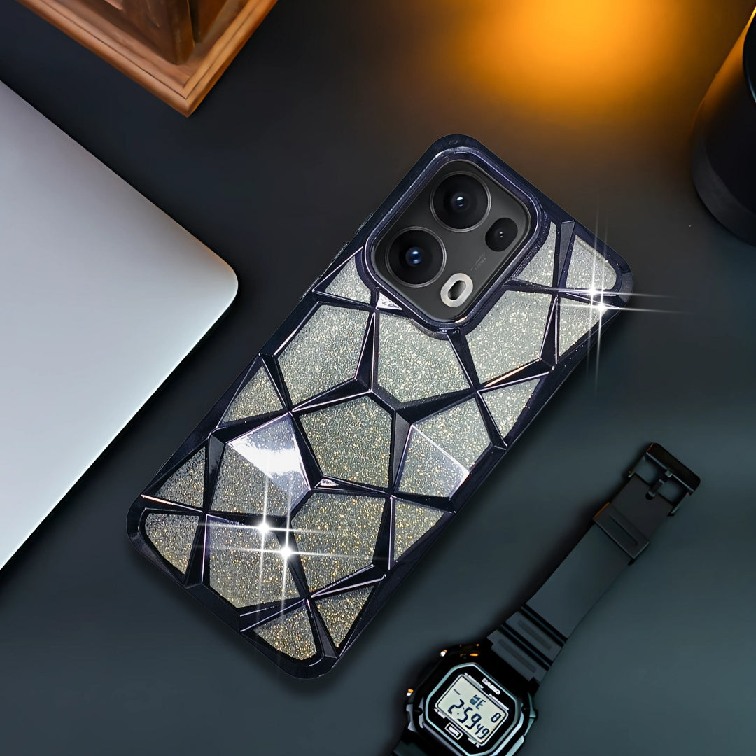 Dazzle Black Silicone case for Oppo Reno 13