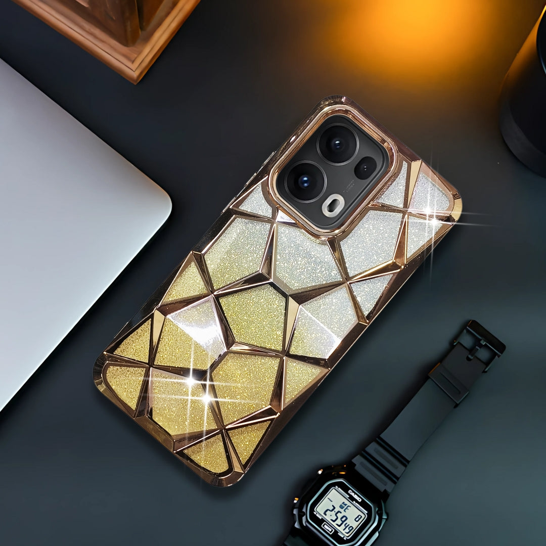 Dazzle Gold Silicone case for Oppo Reno 13