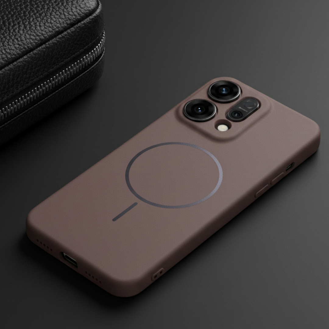 CAVEN Dark Brown Silicone case for Oppo Reno 14