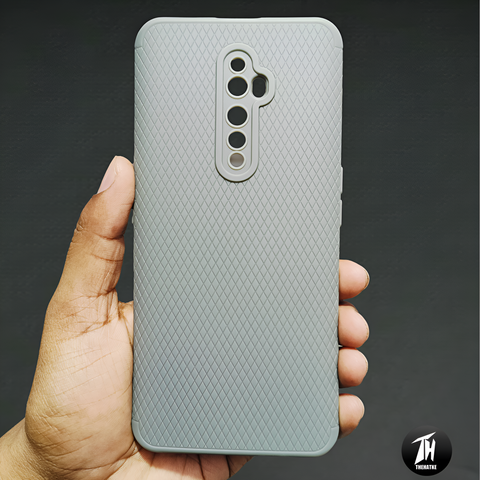 Grey Line Wave Silicone Case for Oppo Reno 2F