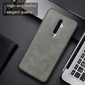 X-LEVEL Grey Leather Case for Oppo Reno 2F