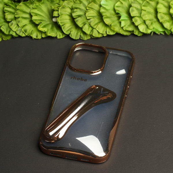Rhobe Golden Silicone Case for Apple Iphone 16 Pro - The Hatke