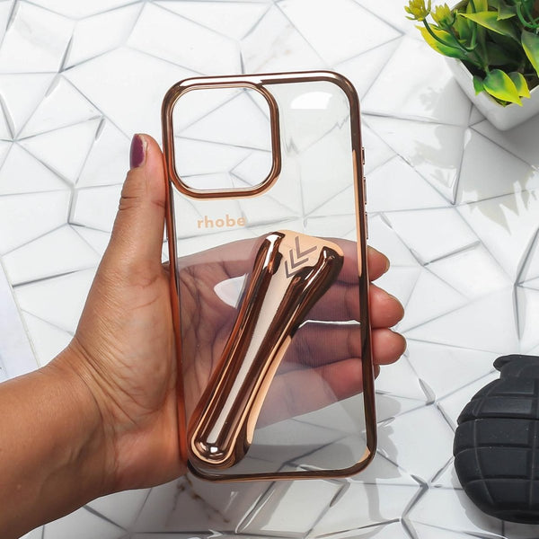 Rhobe Golden Silicone Case for Apple Iphone 16 Pro - The Hatke