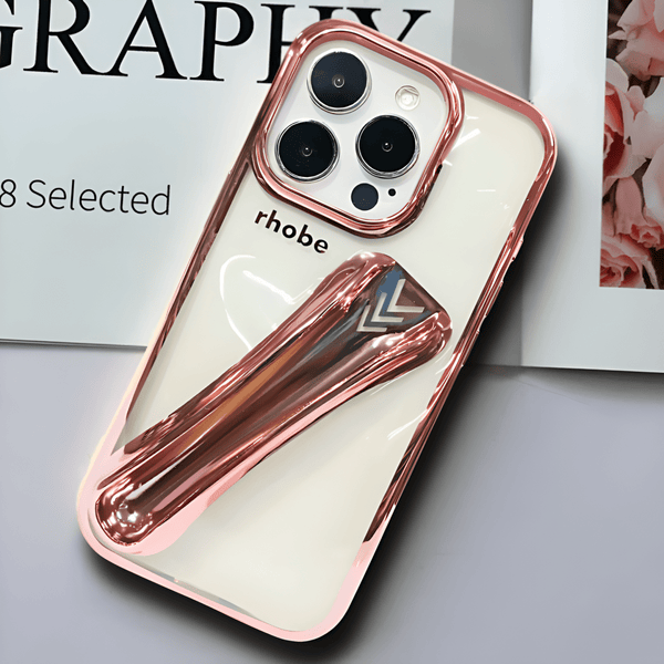 Rhobe Pink Silicone Case for Apple Iphone 16 Pro Max - The Hatke
