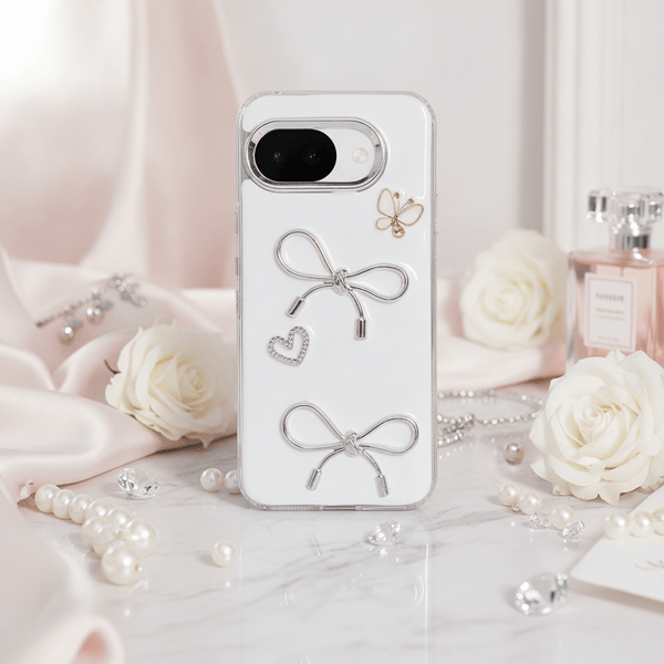Ribbon Butterfly Silicone Hard Case for Google Pixel 9a - The Hatke
