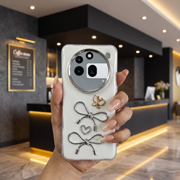 Ribbon Butterfly Silicone Hard Case for Nothing Phone 3a Pro - The Hatke